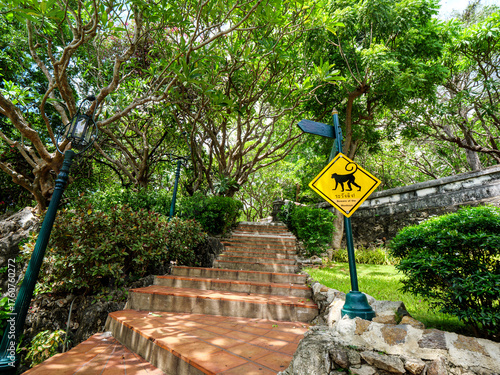 10 June'25 Klai Kangwon Palace,Hua Hin,Phetchaburi Province Thailand : A Warning Sign on the Path to Klai Kangwon Palace