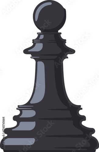 Black chess pawn representing strategy mind game