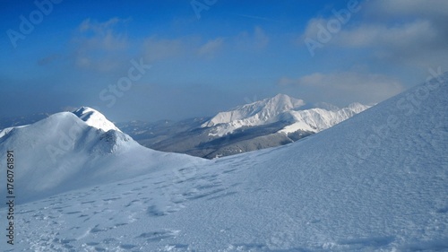 the Succiso alp in the Reggio Emilia Apennines covered in snow