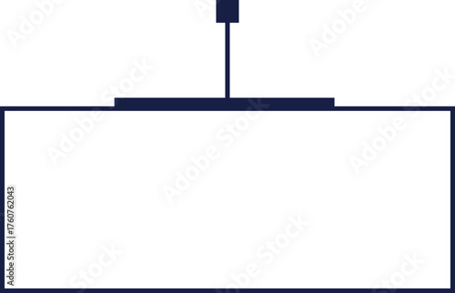 Hanging sign vector placeholder lorem ipsum text template