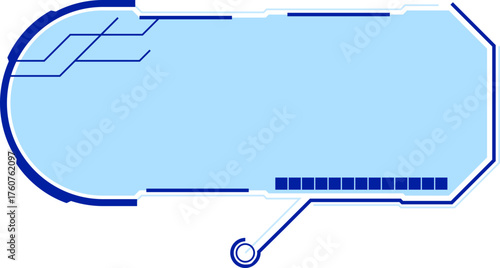 Futuristic interface displaying digital text and data callout