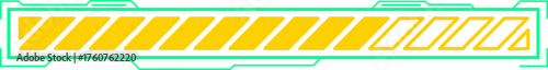 Futuristic loading bar showing full progress graphic interface