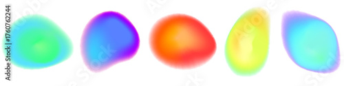 Abstract gradient blob with soft blur glow. Vibrant color shape radiates smooth aura tones, creating a dreamy gradient blob and luminous blur aura.