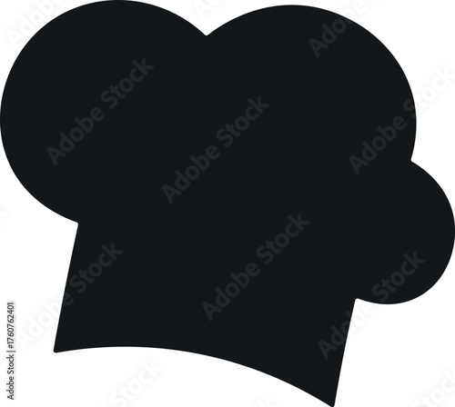 Chef hat black silhouette cooking culinary icon