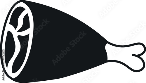 Pork leg meat icon graphic symbol design