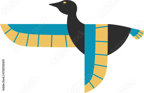 Egypt ancient hieroglyph bird flying mythology symbol
