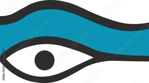 Eye of Ra or Horus Egyptian symbol concept