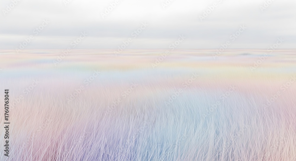 Naklejka premium Abstract Pastel Color Field with Soft Blurry Horizon.