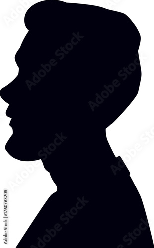 Abraham Lincoln profile silhouette historical figure vector art