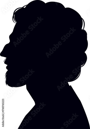 Abraham Lincoln silhouette profile illustrating historical figure concept
