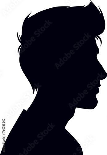 Male profile silhouette showing identity and anonymity