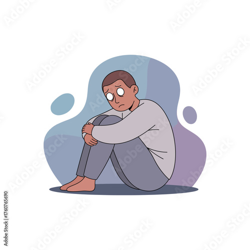 Person in emotional despair, struggling with anxiety and loneliness