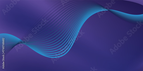 Purple gradient mesh abstract background with wavy lines nice for wallpaper or banner