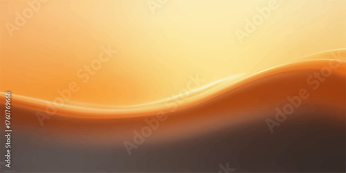 Soft flowing golden orange wave with smooth gradient and subtle light effects