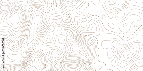 Topographic map background geographic line map with elevation assignments. Modern design with White background with topographic wavy pattern design. 