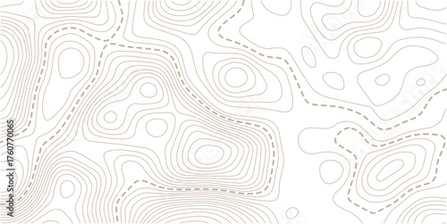 Topographic map background geographic line map with elevation assignments. Modern design with White background with topographic wavy pattern design. 