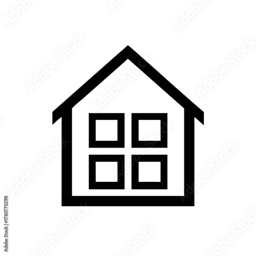 Abstract triangular geometric house concept Line Art Vector illustration