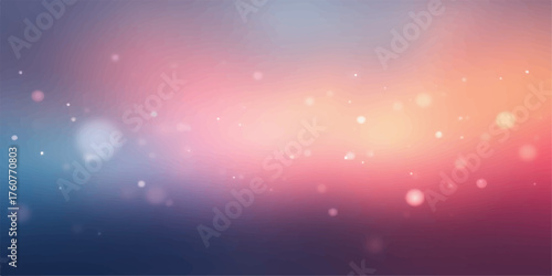 Softly blurring bokeh lights and sparkles in a dreamy gradient of pink blue and orange hues