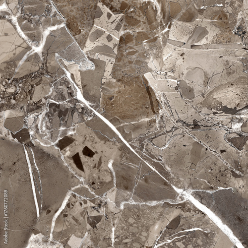 Fototapeta Naklejka Na Ścianę i Meble -  Polished marble texture with elegant gold veins, high resolution luxury surface design for ceramic tile, wall, or interior background