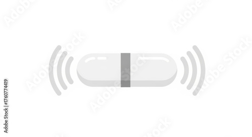 Smart medical pill innovative technology in medicine digital capsule with wireless signal future of healthcare and pharmacy concept