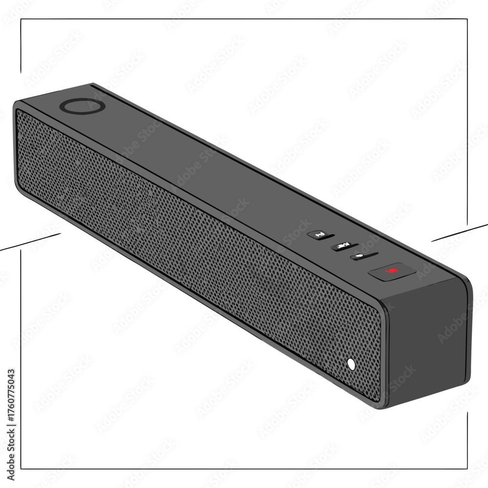 Obraz premium audio speaker isolated on white background