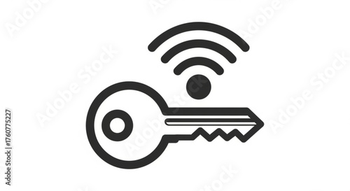 Smart key, wireless technology, internet of things, security system, access control, vector illustration