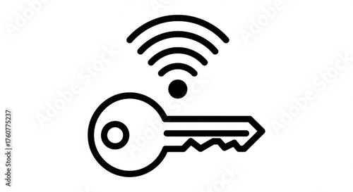Smart key, wireless technology, internet of things, security system, access control, vector illustration