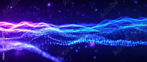 Abstract wavy particle horizon background loop, perfect for presentations and music videos