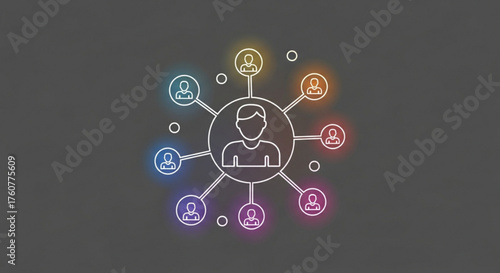 A vibrant, interconnected network of diverse individuals, symbolizing collaboration, teamwork, and the power of human connection in a globalized world