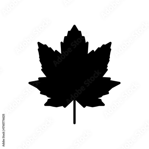 Set of maple leaf icons, representing Canadian nature and cultural heritage, vector