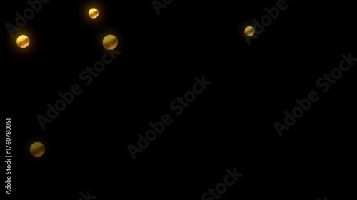 Golden Dollar Coins Falling — 3D Money Rain Loop Animation, Winner Screen and Jackpot Background