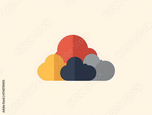 Minimalist Abstract Cloud Cluster