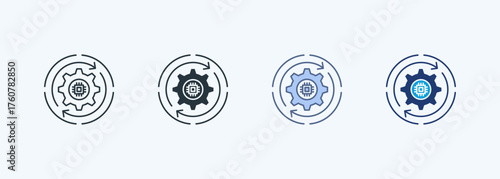 Autonomous System Multiple Style Icon Collection