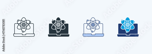 Quantum Computing Multiple Style Icon Collection