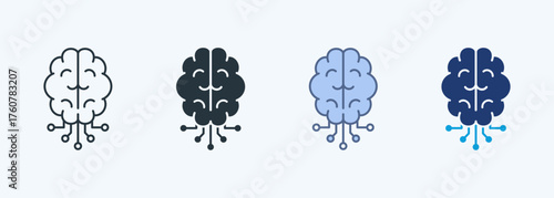 Artificial Intelligence Multiple Style Icon Collection