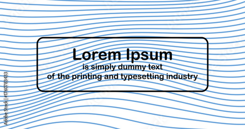 Newspaper Headline Template with Mock up Text on Blue Wave Background