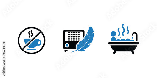 Wellness lifestyle relaxation and health icons vector illustration