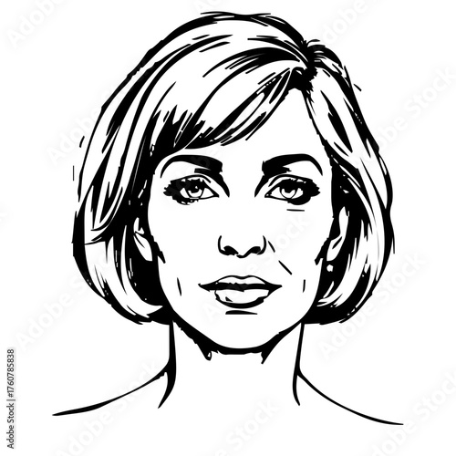 Human Face – middle‑aged, trans woman, bob haircut #107