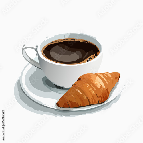 Kaffee und Croissant