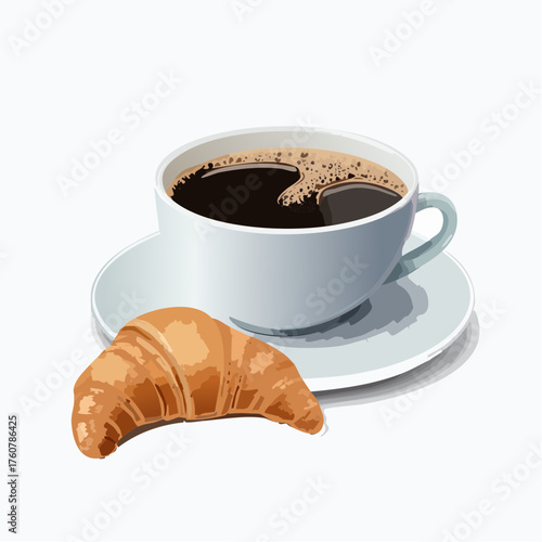 Kaffee und Croissant