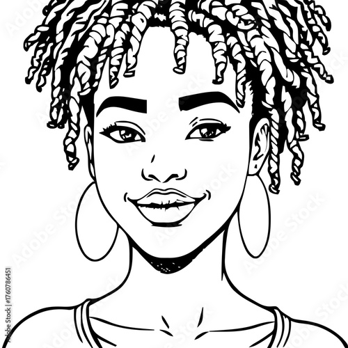 Human Face – teen, trans woman, locs, eyebrow piercing #347