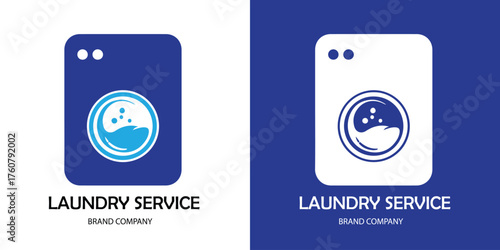 Laundry logo design for home industry and brand