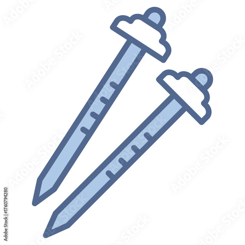 Roofing Nail Blue Icon