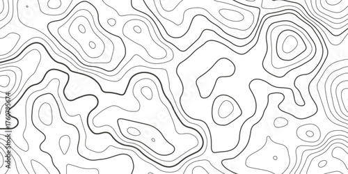 Topographic map background with geographic grid for hiking and mountain sport. luxury topographic wavy pattern and geographic grid map design. paper texture Imitation of a geographical map shade.