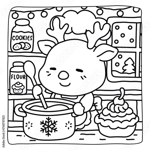 Bold and Easy Cute Christmas Coloring Pages-18