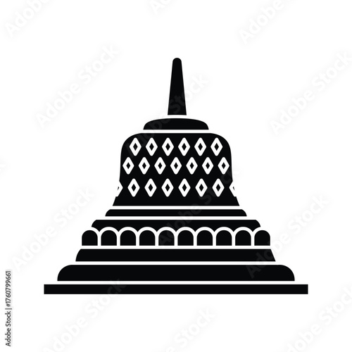 Borobudur Temple icon for web, app, infographic, etc