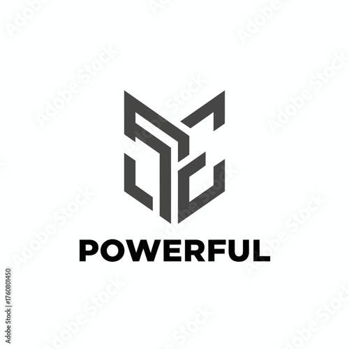 Abstract Geometric Monogram Vector Logo
