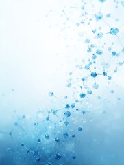white and light blue medical abstract gradient background with molecules web banner medical background in white and light blue gradient with molecular designscience technology and medical concept