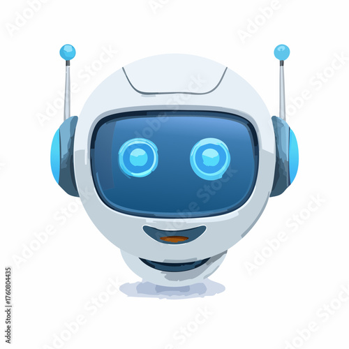 Robotergesicht im Cartoon-Stil