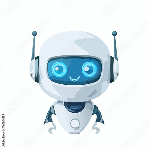 Robotergesicht im Cartoon-Stil